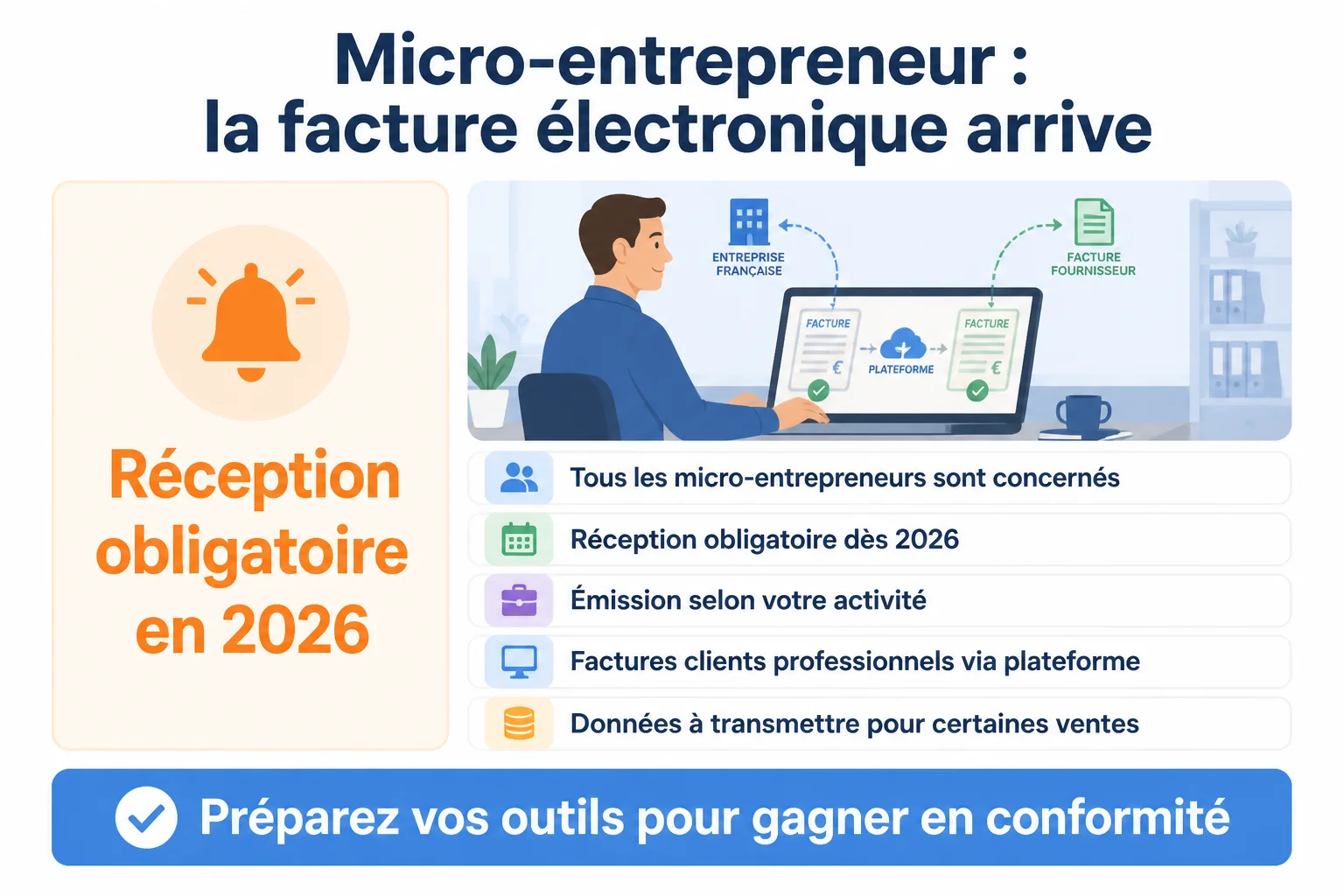Micro-entrepreneur et facture électronique : ce qui change concrètement en 2026