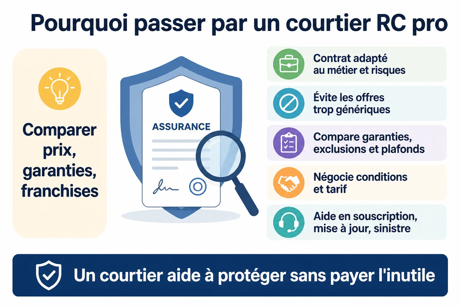 Quels sont les avantages de passer par courtier en assurance pour souscrire une rc pro ?